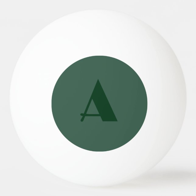 Schlichtes grünes Retro-Zeichen für die benutzerde Tischtennisball (Vorderseite)