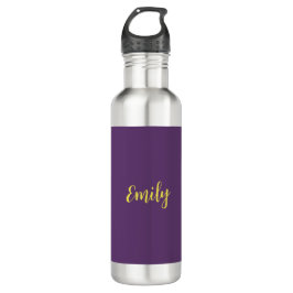 Schlichtes Indiz & Gelb Modernes Minimalistisch Edelstahlflasche