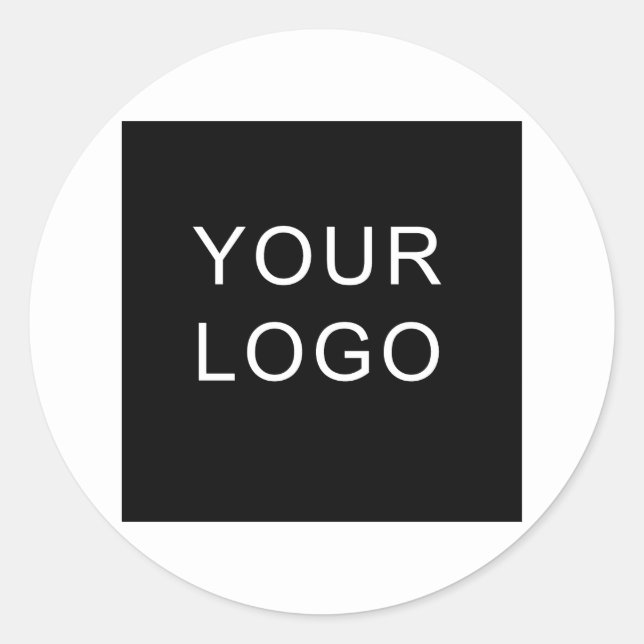 Schlichtes Logo für individuell anpassbare Unterne Runder Aufkleber (Vorderseite)