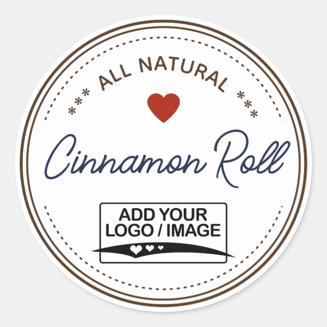 Schlichtes Logo in der Farbe Weiß, braun, Jar, Lid Runder Aufkleber (Vorderseite)