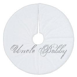 Schlichtes Monogramm Fleece Weihnachtsbaumdecke