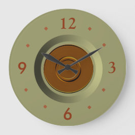 Schlichtes Moos-Grün mit Küchen-Uhren TANs Centre> Große Wanduhr
