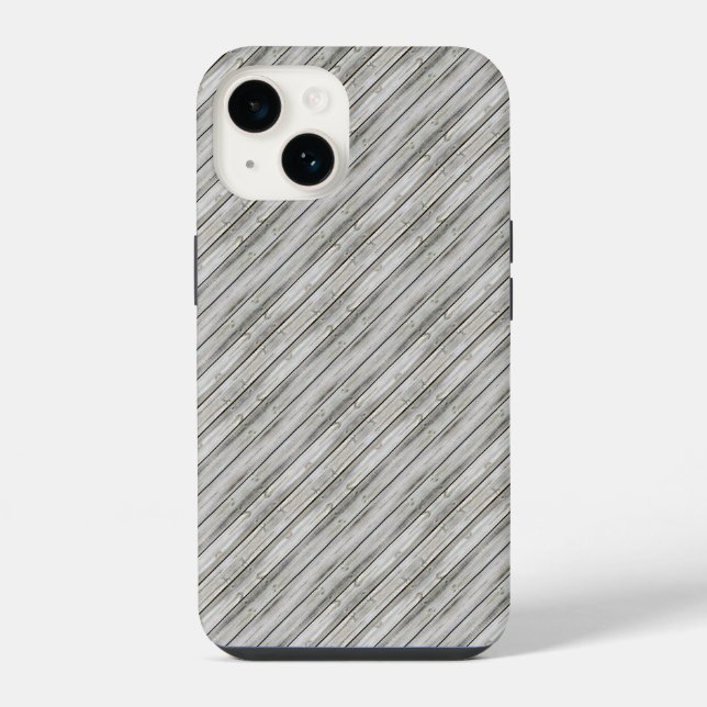 Schlichtes nahtloses Holzmuster iPhone 14 Hülle (Rückseite)
