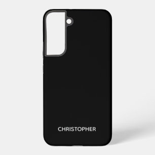 Schlichtes Personalisiertes Schwarz Samsung Galaxy Hülle