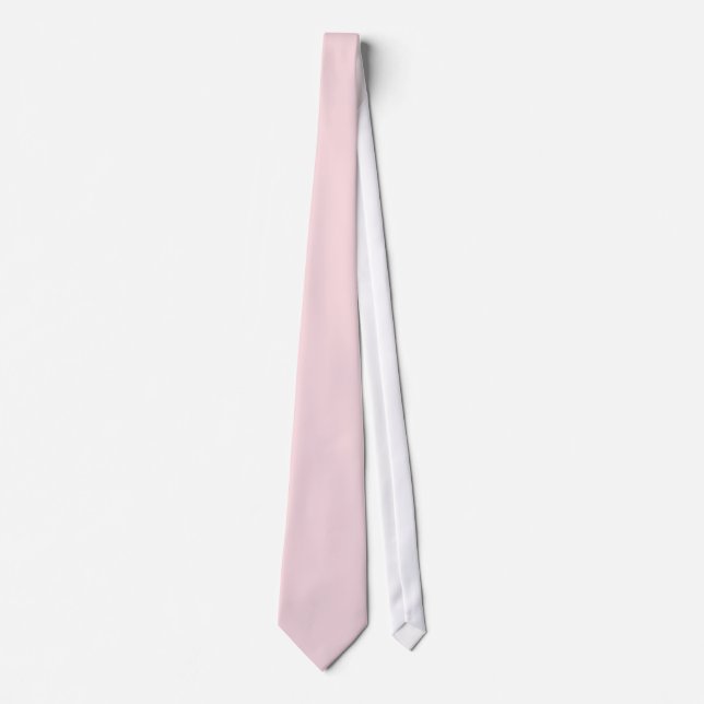 Schlichtes Rosa, Rosequartz, addieren Monogramm Krawatte (Vorderseite)