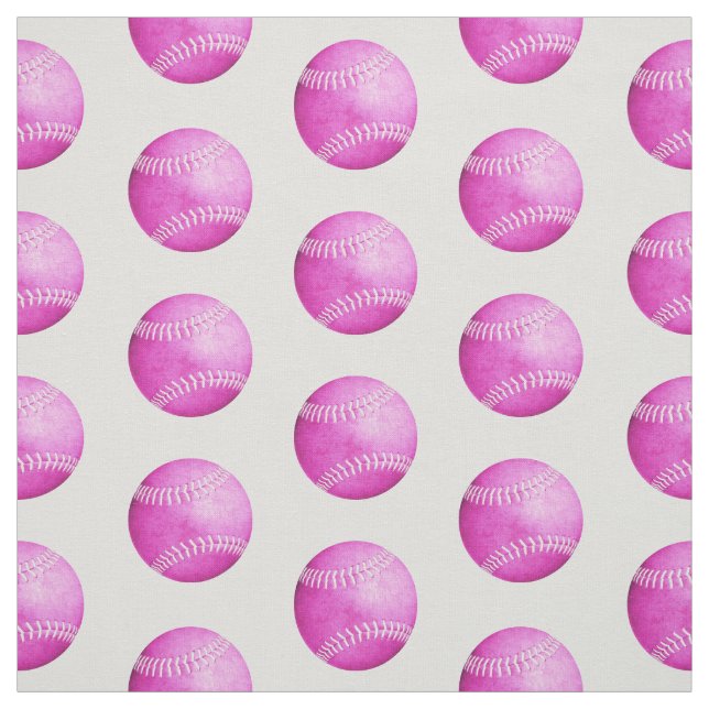 schlichtes, rosa Softballs Muster beim Grausport Stoff (Muster)