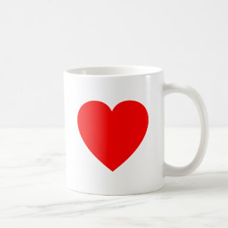 Schlichtes Rotes Herz Kaffeetasse