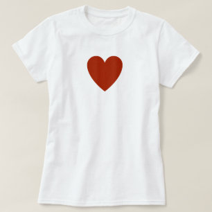 Schlichtes Rotes Herz T-Shirt