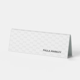 Schlichtes, schlichtes, modernes Monogramm-Muster Tischaufsteller