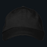 Schlichtes Schwarz Bestickte Baseballkappe<br><div class="desc">Schlichte schwarze bestickte Baseballkappe</div>