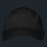 Schlichtes Schwarz Bestickte Baseballkappe<br><div class="desc">Schlichte schwarze bestickte Baseballkappe</div>