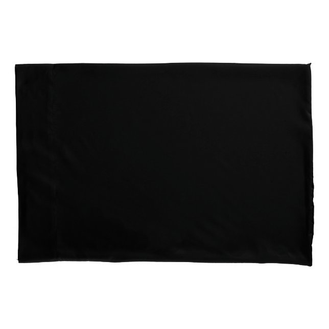 Schlichtes Schwarz Kissenbezug (Vorderseite)