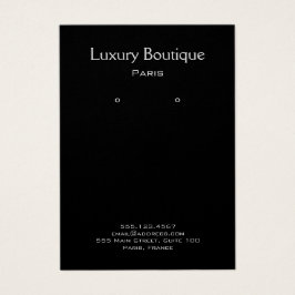 Schlichtes Schwarz-Schmuck-Ohrring-Display