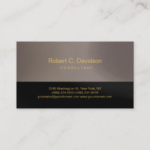 Schlichtes schwarzes beige Gold tont moderne Visitenkarte