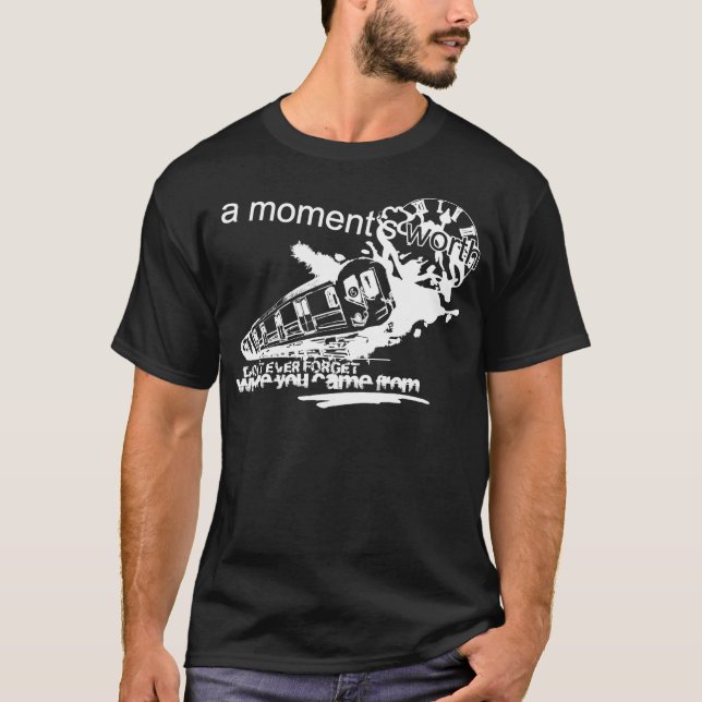 Schlichtes Schwarzes T - Zug-Logo T-Shirt (Vorderseite)