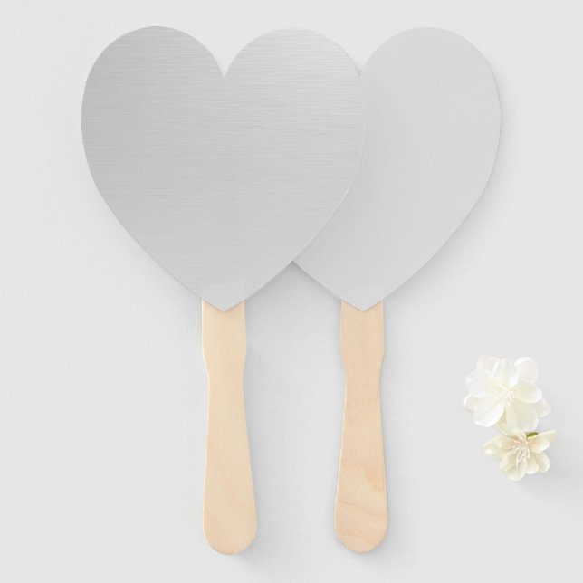 Schlichtes Silber Fächer (Vorne und Hinten)