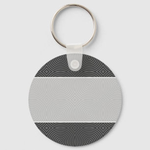 Schlichtes, stilvolles, schwarz-weißes Design. Schlüsselanhänger