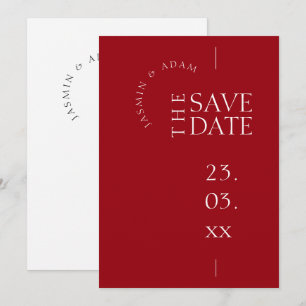 Schlichtes typografisches Hochzeits-Save-the-Datum Save The Date