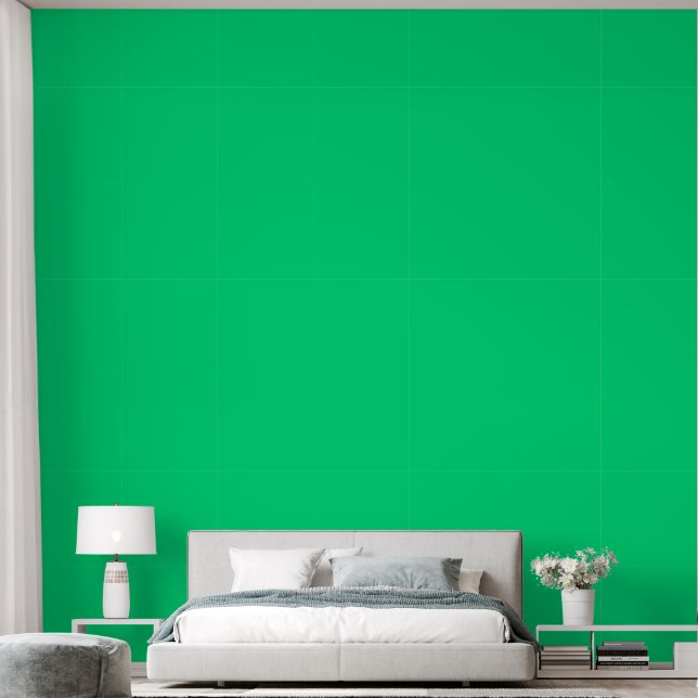 Schlichtes Vollgrün Tapete (Schlafzimmer)