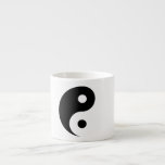 Schlichtes Yin Yang-Symbol auf Light Gray Espressotasse<br><div class="desc"></div>