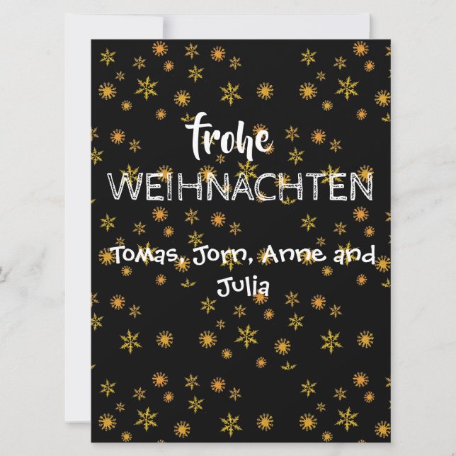 Schlichtungsweihnachtskarte Frohe Wiihnachten Feiertagskarte (Vorderseite)