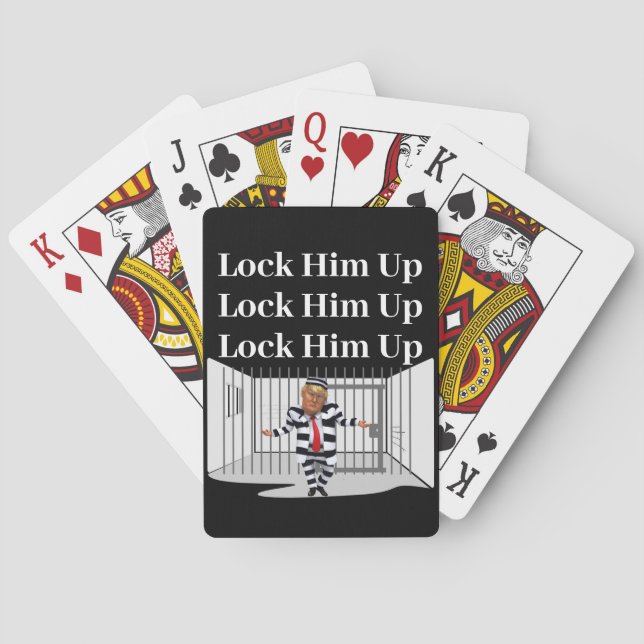 Schließ ihn Trump beim Kartenspielen ab Spielkarten (Rückseite)