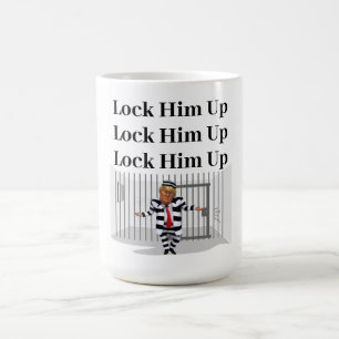 Schließ ihn Trump die Tasse des Kaffees ab