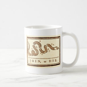 Schließe dich an oder stirb kaffeetasse
