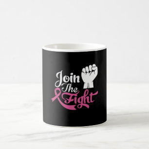 Schließe dich dem Kampf an - Unterstütze das Brust Kaffeetasse