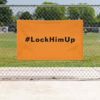 Schließe ihn an #LockHimUp-Orange-Schwarz-Minimali