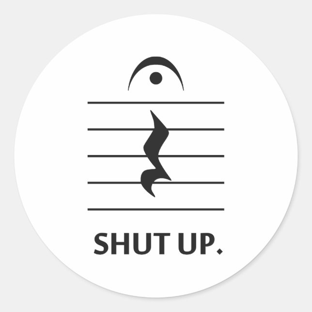 Schließen durch Musikgenuss Runder Aufkleber (Vorderseite)