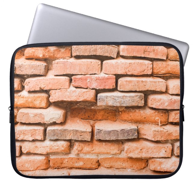 Schließen Sie alte Backsteinwand Hintergrund und T Laptopschutzhülle (Vorderseite)