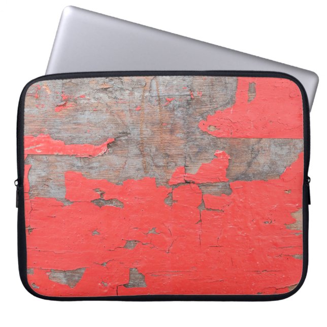 Schließen Sie alte und schälende lackierte Holzpla Laptopschutzhülle (Vorderseite)