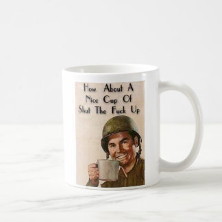 Schließen Sie das F Kaffeetasse