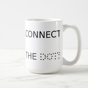 Schließen Sie die Punkte an Kaffeetasse
