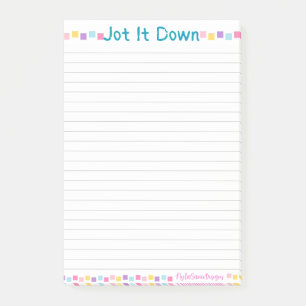 Schließen Sie es ab, NotePad Post-it Klebezettel
