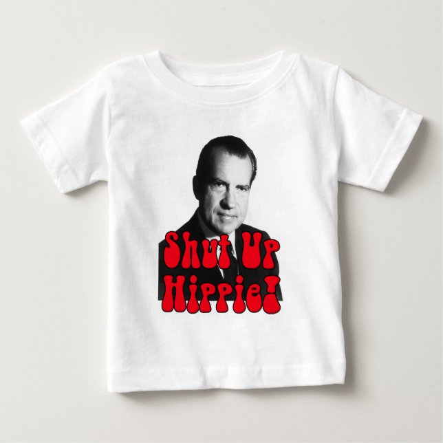 Schließen Sie Hippie -- Richard Nixon Baby T-shirt (Vorderseite)