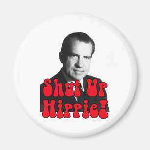 Schließen Sie Hippie -- Richard Nixon Magnet