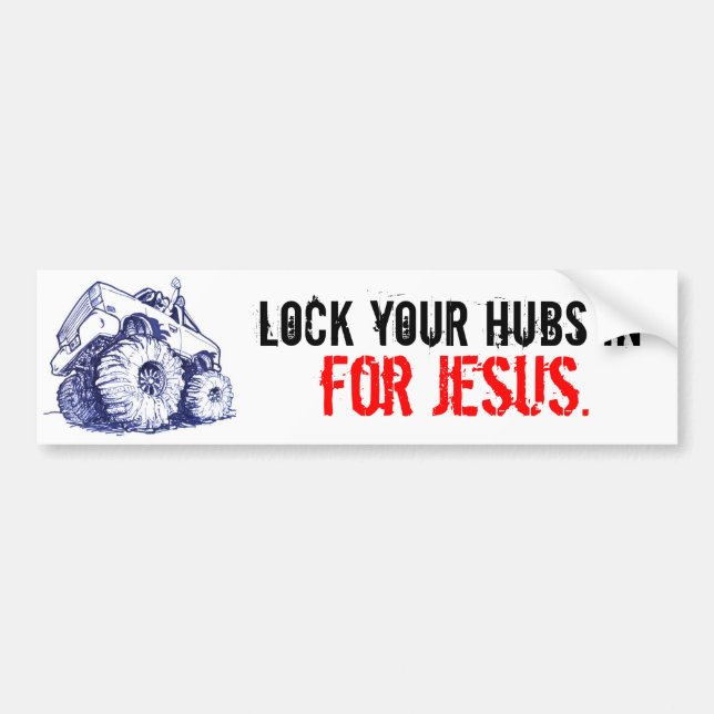 Schließen Sie Ihre Naben herein, für Jesus zu Autoaufkleber (Vorne)
