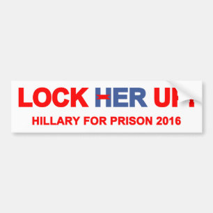 Schließen Sie ihren hohen Hillary für Gefängnis Autoaufkleber