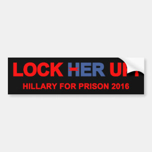 Schließen Sie ihren hohen Hillary für Gefängnis Autoaufkleber