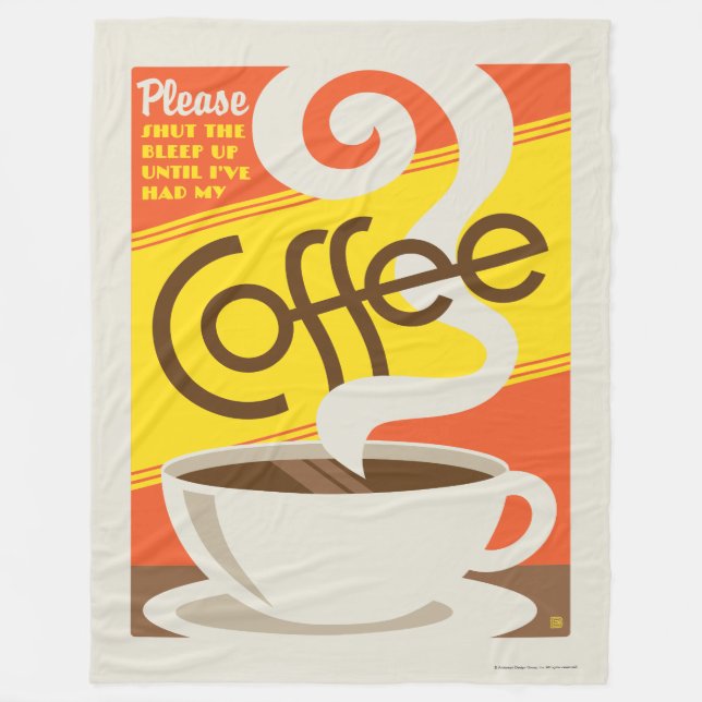 Schließen Sie Kaffee Fleecedecke (Vorderseite)