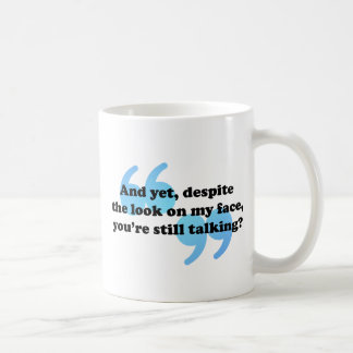 Schließen Sie sarkastischen lustigen Kommentar Kaffeetasse