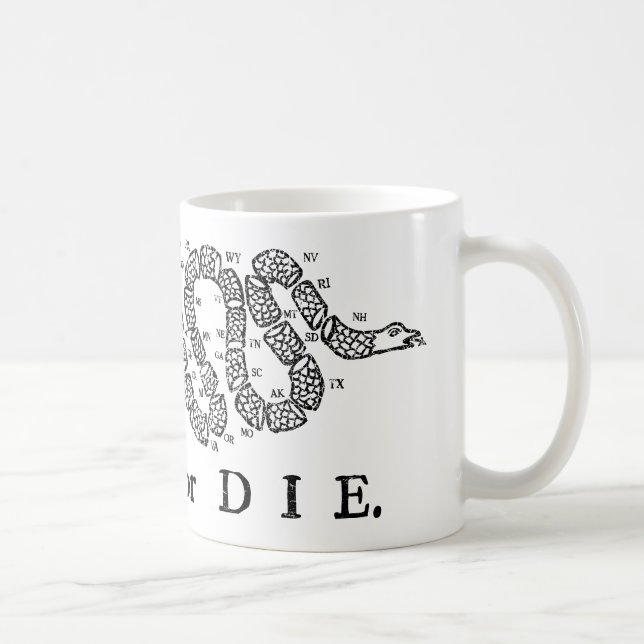 schließen Sie sich an oder die 50 Staaten Kaffeetasse (Rechts)