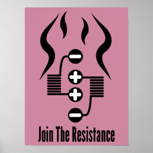 Schließen Sie sich dem Widerstand - rosa Plakat an