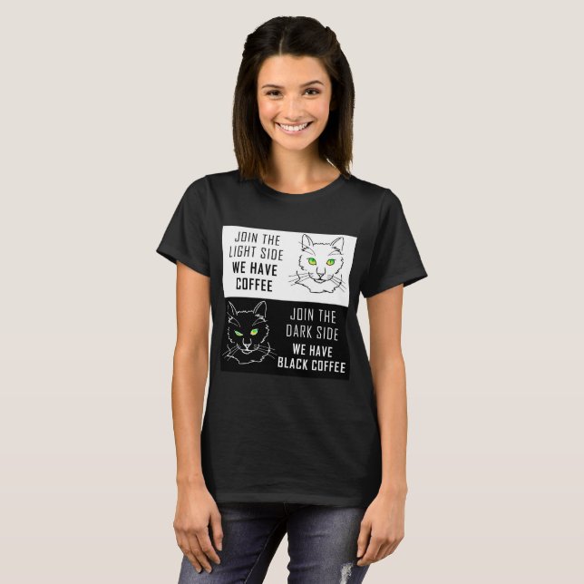 Schließen Sie sich der hellen Seite an T-Shirt (Vorne ganz)