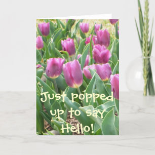 SCHLIESSEN SIE SICH EIN, UM HELLO ZU SAGEN! KARTE