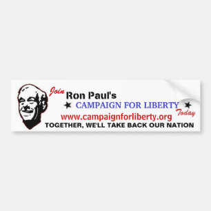 Schließen Sie sich Ron Pauls Kampagne für Freiheit Autoaufkleber