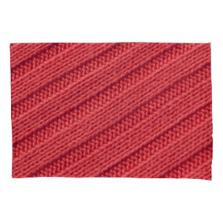 Schließen Sie Stripy Häkelstruktur Textur. Kissenbezug