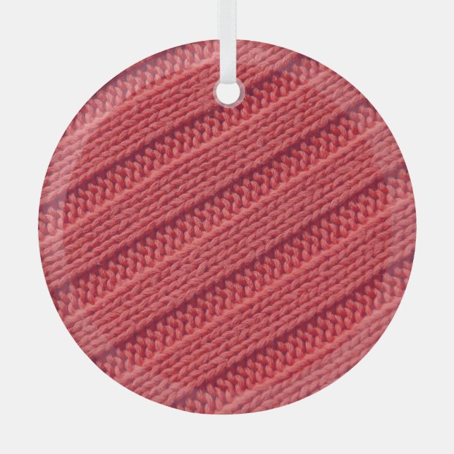 Schließen Sie Stripy Häkelstruktur Textur. Ornament Aus Glas (Vorderseite)
